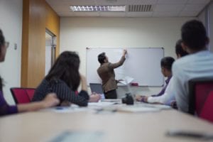 Class discussion at university Kuala Lumpur