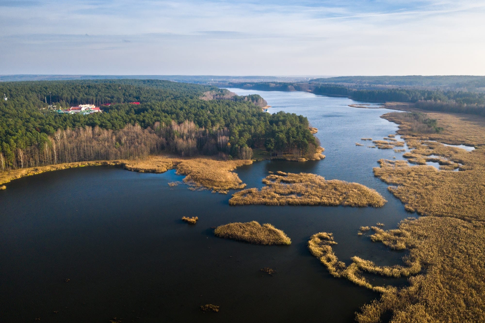 View from the height of the lake Papernya in Belarus. The Nature Of Belarus